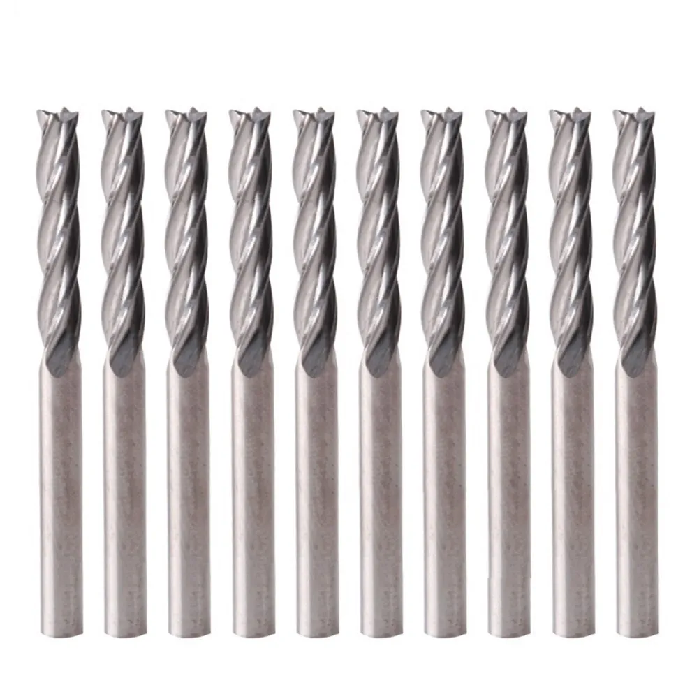 

10pcs End Mill Cutter 3.175 X 15mm 39mm 4 Flute Carbide End Mill Cutter