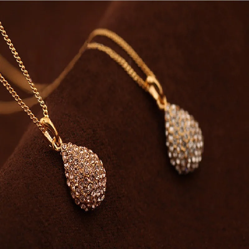 Кристаллов OL Temperament Модные с цельными круглыми кристаллами в форме капли