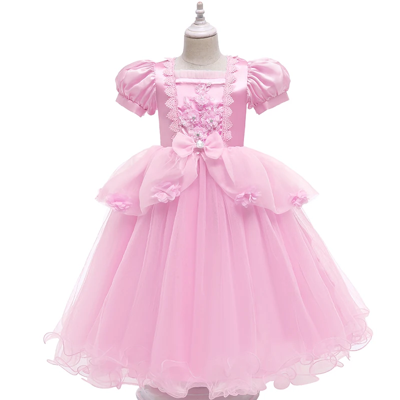 

Girl Prom Princess Dress Birthday Party Cosplay Costume Kids Fancy Ball Gown Christmas Children Evening Dress Clothing 3-8 Years