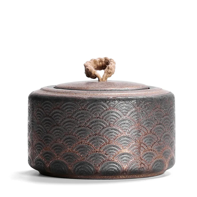 

Japanese Ceramic Tea Caddies Vintage Storage Pot Porcelain Tea Canister Storage Tea Or Food Thee Blikjes Teaware BK50CY