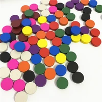 100pieces diameter 155mm wooden pawn game pieces colorful chess for tokens board gameeducational games accessories 10 colors