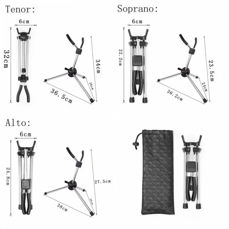 Складной альт тенор сопрано саксофон подставка из Нержавеющей Портативный