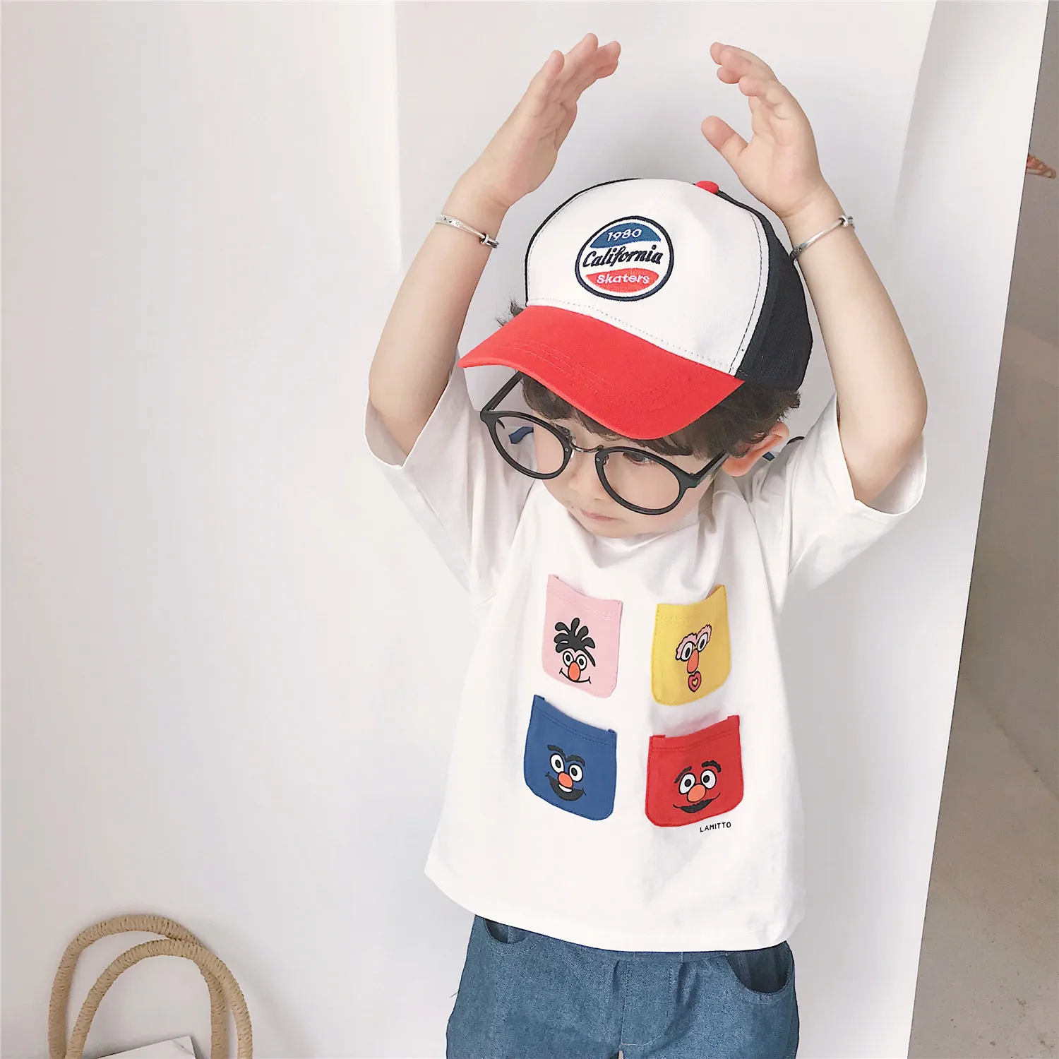 Tonytaobaby/Новая летняя модная красивая футболка для мальчиков и девочек Рубашки |