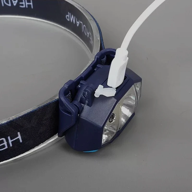 MingRay Мини супер яркий сенсор головная лампа USB Перезаряжаемый 5 Режим 3 Вт светодиодный и 2 Красный Легкий фонарик на голову