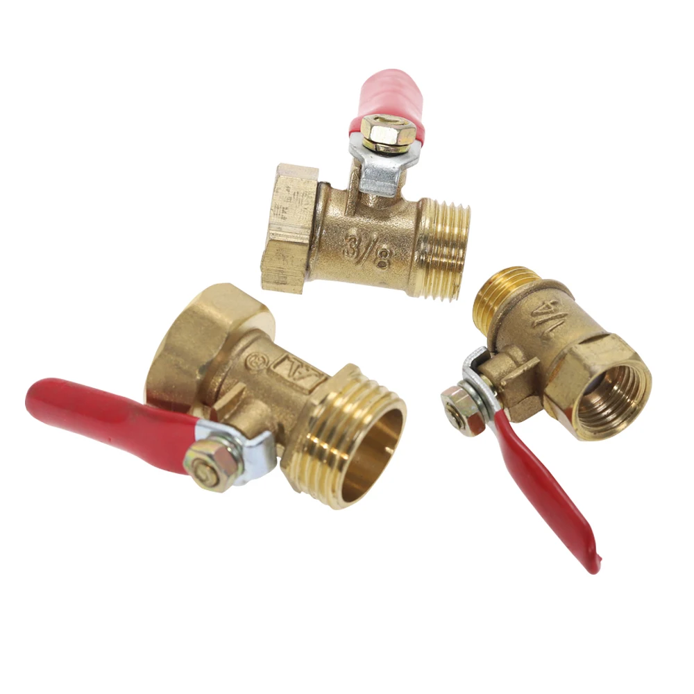 Латунный шаровой клапан 1/8 &quot1/4&quot 3/8 &quot1/2&quot Женский/мужской резьбовой
