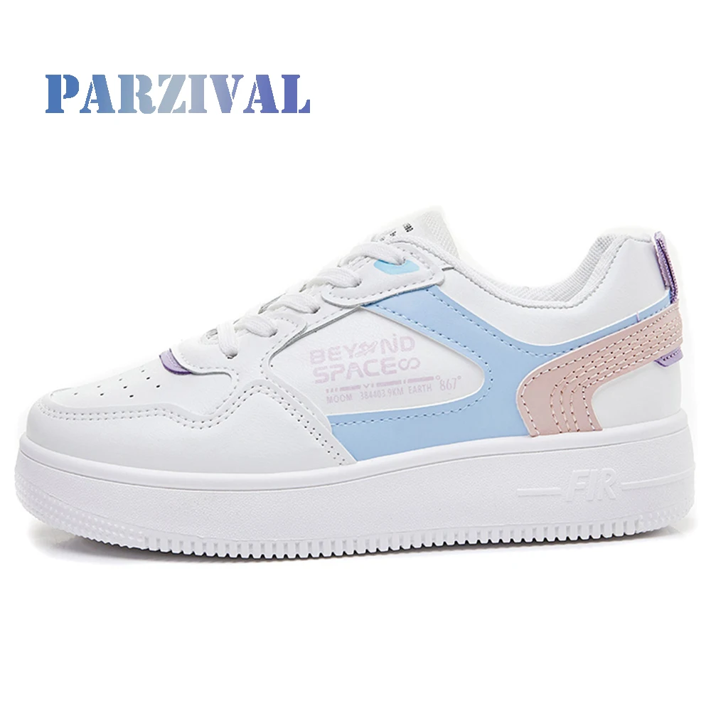 

Женские кроссовки PARZIVAL, весенняя женская обувь, трендовая повседневная спортивная обувь для женщин, удобная Белая обувь на платформе с вулк...