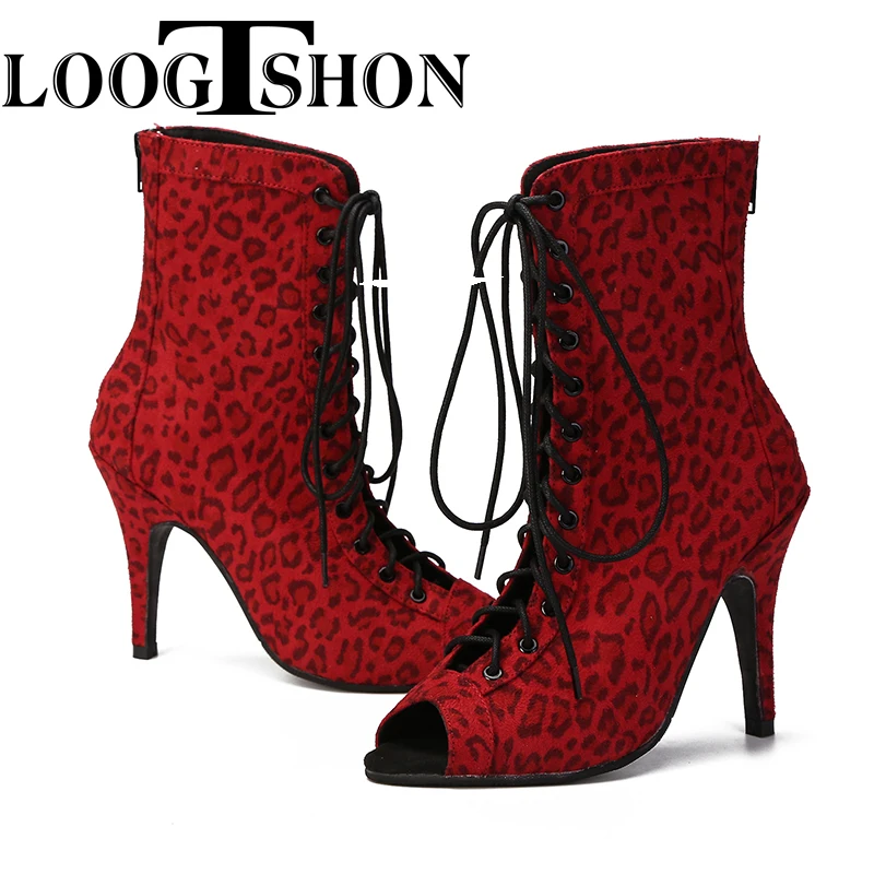 2021 Salsa Argentine Tango Dance Shoes High Quality Suede Leather Sole Dance red shoes woman Latin Dance Shoes For Women