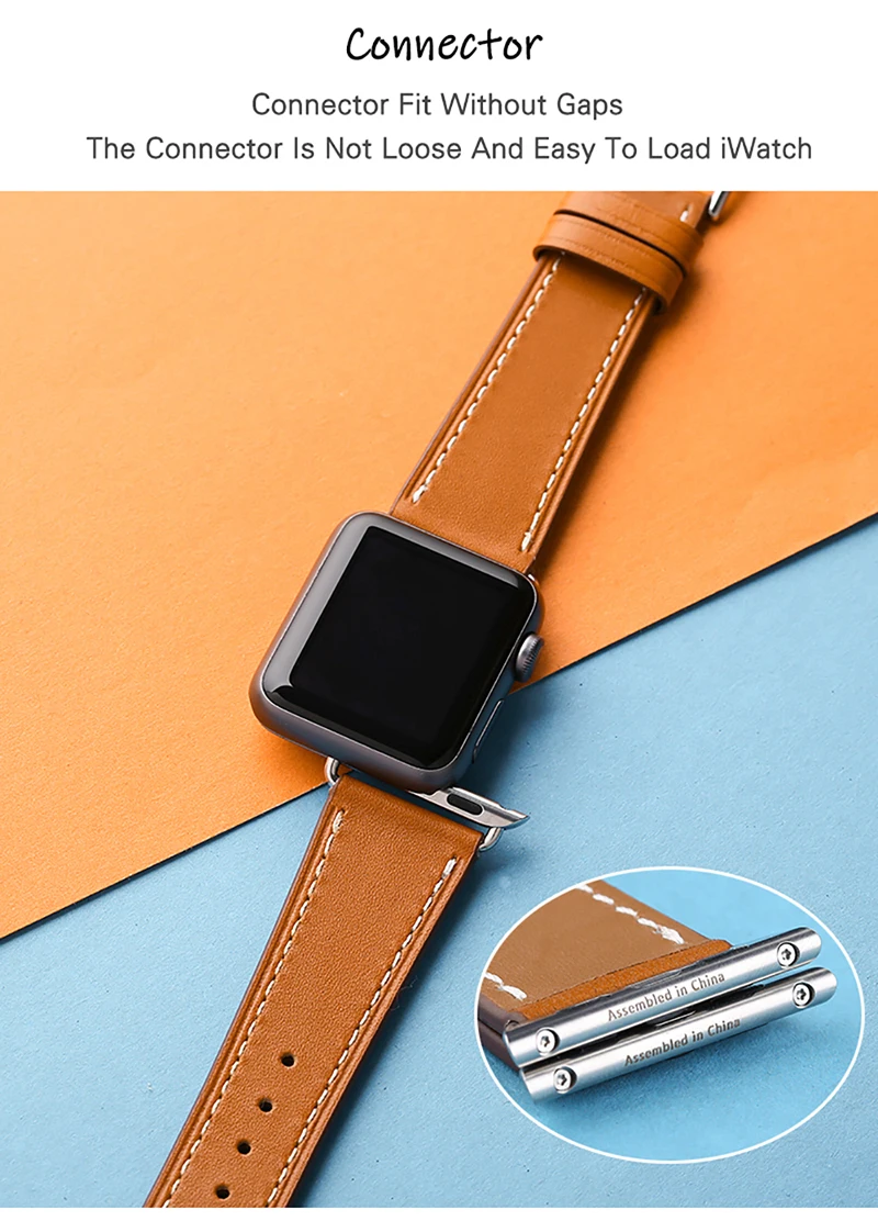 Kebitt, натуральная кожа, для мужчин и женщин, ремешок для apple watch, серия 5, 4, 3, 2, 1, iwatch, ремешок, 38, 40 мм, 42, 44 мм, ремень, одиночный тур, полосы