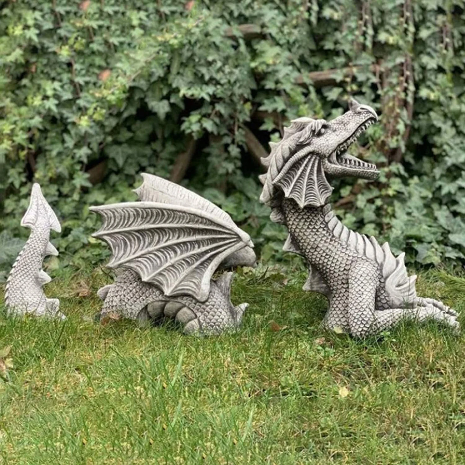 

Dragon Gothic Garden Decor Statue The Dragon of Falkenberg-Castle Moat Lawn decoracin de habitacin