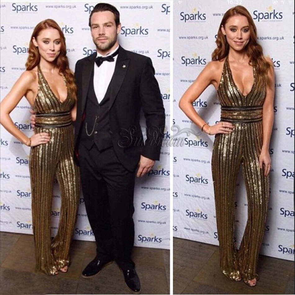 Новинка лета 2020 женский комбинезон без рукавов с глубоким v образным вырезом