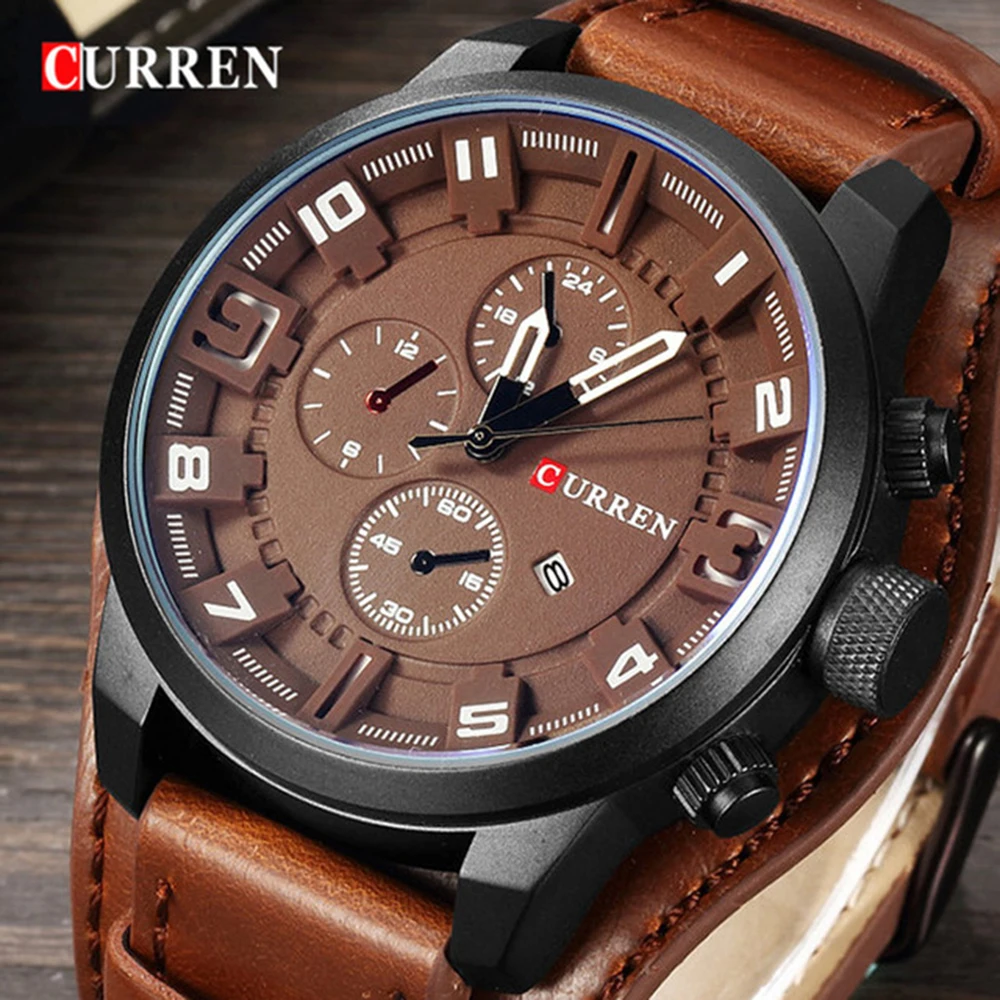 

CURREN Men Watch Waterproof Top Brand Luxury Business Fashion Male Clock Leather Sport Men Wristwatch Dropship Relogio Masculino