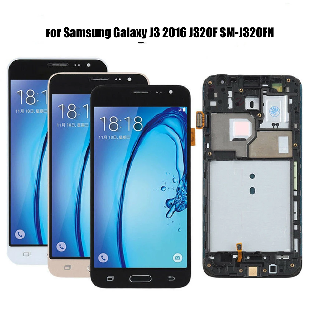 Сенсорный ЖК-экран для SAMSUNG Galaxy J3 2016 J320F SM-J320FN дигитайзер сенсорного экрана в сборе