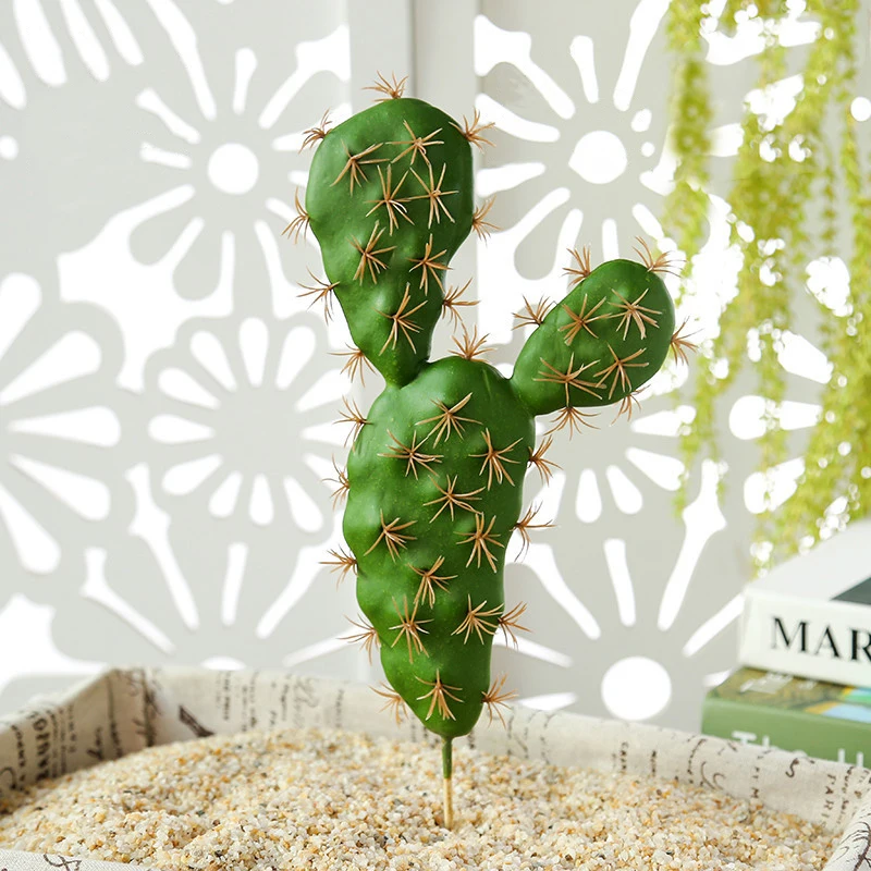 Artificial Plastic Cactus Succulents Prickly Pear Potted Plant no Pot Eco-Friendly Simulation Home Office Desktop Decoration Hot | Дом и сад
