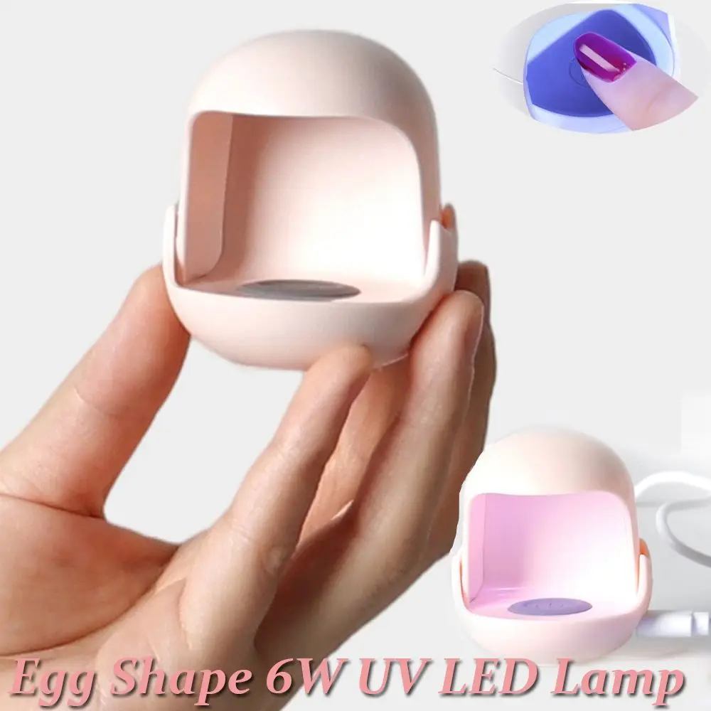 

DIY Nail Art Accessories USB Connector 6W UV LED Lamp Egg Shape Nail Dryers Nail Drying Lamp Nail Gel Polish Dryer