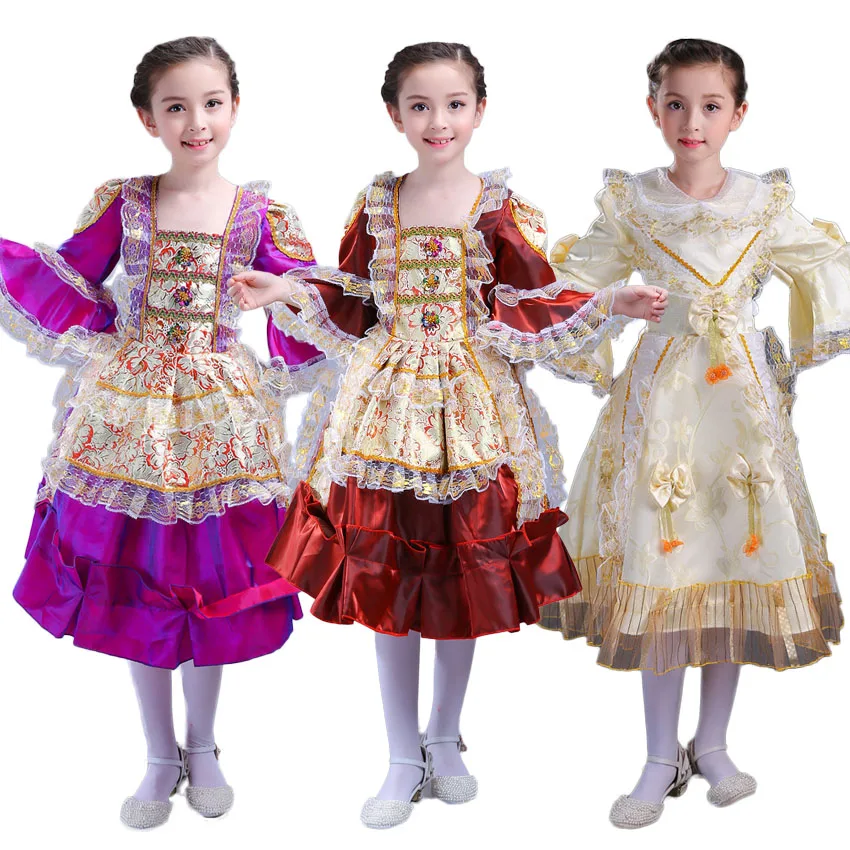 Винтажное Европейское испанское русское Королевское Платье принцессы для