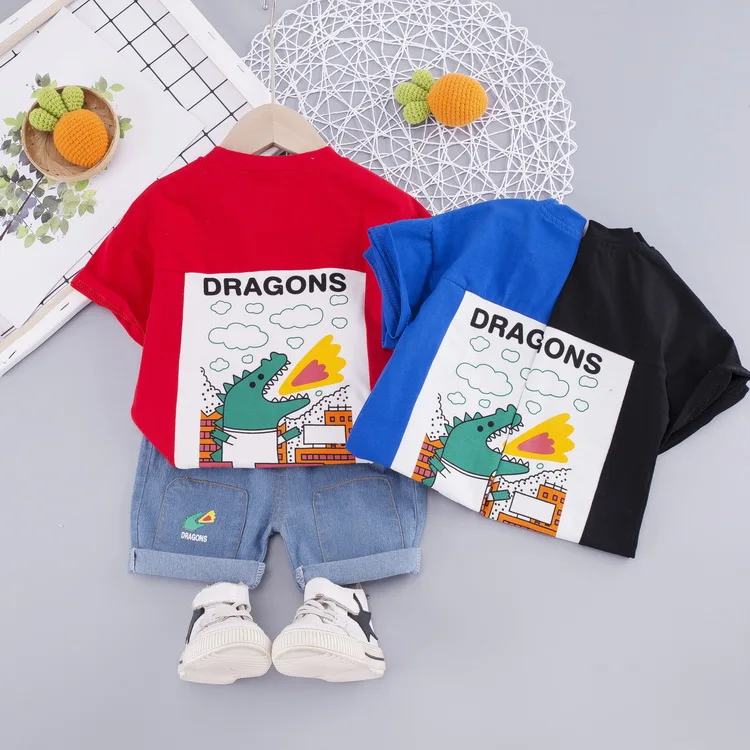 

Summer Baby Boy Girl Clothes Set Children Cotton Cartoon T Shirt Shorts 2Pcs/set Toddler Fashion Casual Clothing Kids Tracksuits