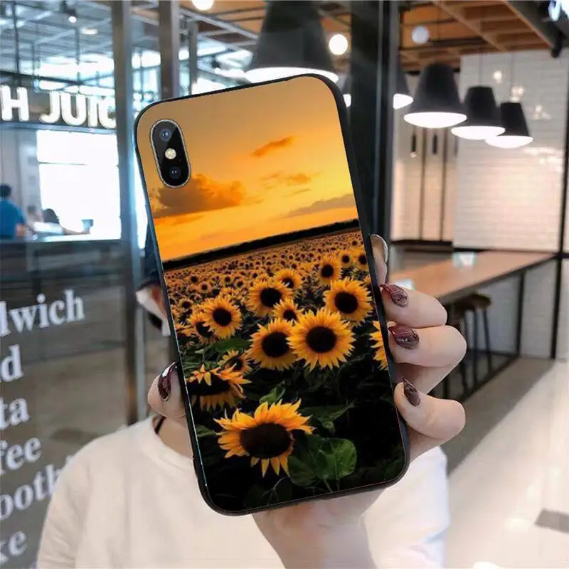 

Yellow sunflower flower Phone Case for iPhone 11 12 pro XS MAX 8 7 6 6S Plus X 5S SE 2020 mini