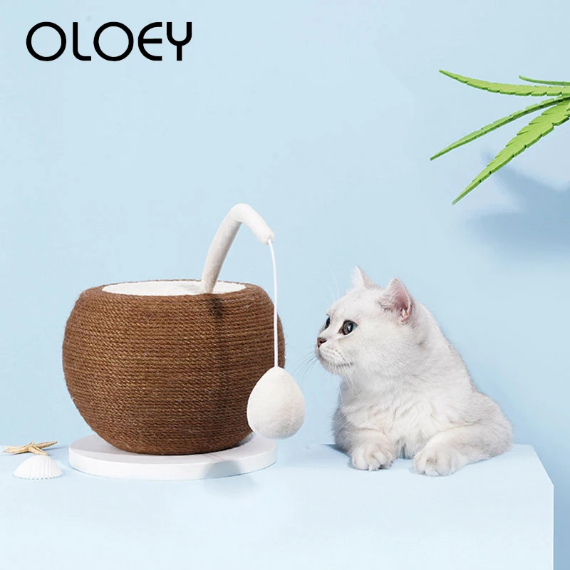 Coconut Cat Scratch Board Claw Grinding Device Scratchs Post Sisal Mat Does Not Fall Chip Protection Sofa Anti | Дом и сад