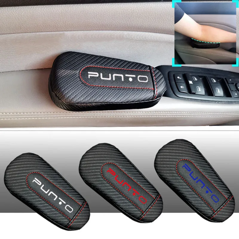 

Car Styling for Fiat Punto 1pc Carbon Fiber Leather Leg Cushion Knee Pad Armrest Pad Interior Car Accessories