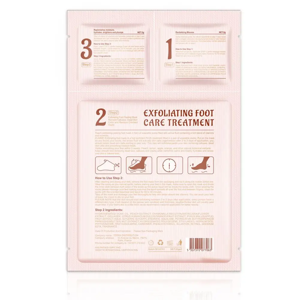 

Foot Peeling Mask Exfoliating Heels Calluses Remove Foot Patches Dead Skin Remover Pedicure Socks Foot Care Tool 1Pair
