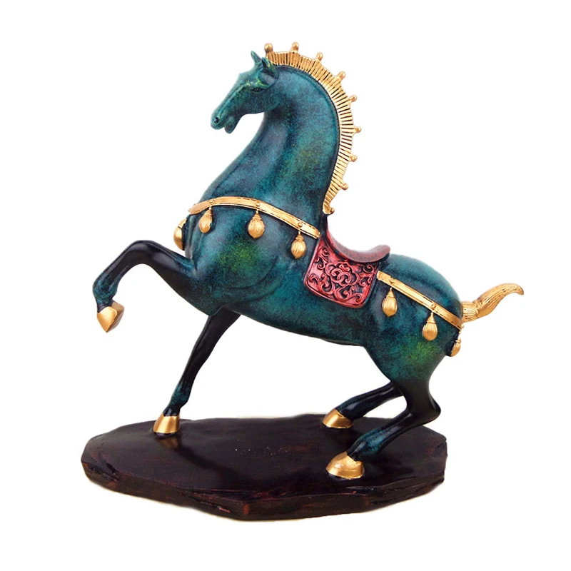 

Home Decoration Accessories Antique War Horse Sculpture Animal Statue Ornaments Office Display Furnishings Resin Figurine Crafts