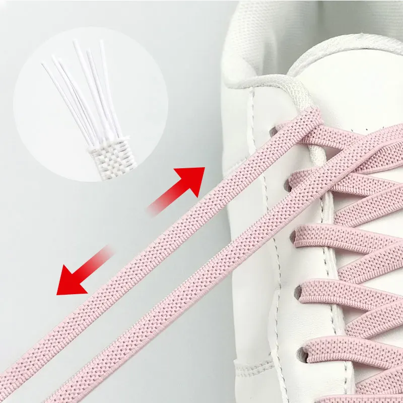 

1Pair=2pcs Elastic Shoelaces Round No tie Shoe laces For Kids and Adult Sneakers Shoelace Quick Lazy Laces 12 Color Shoestrings