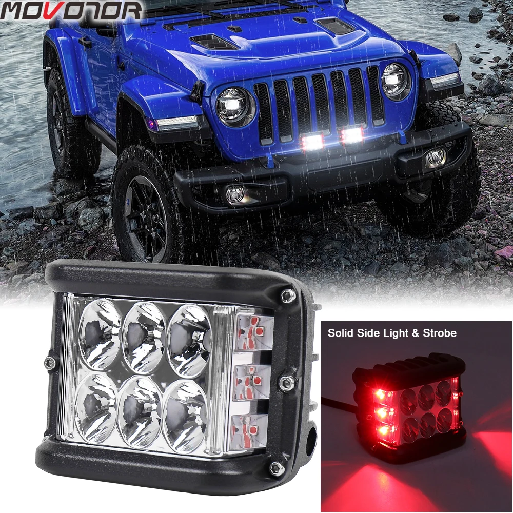 Красный цвет мигающий светильник s 30 Вт светодиодный куб с боковым стрелком для