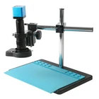 Цифровой промышленный видеомикроскоп HDMI, набор камер с большой стрелой, универсальный кронштейн, 180X фотообъектив 144, светодиодсветильник ка, программное обеспечение XCam