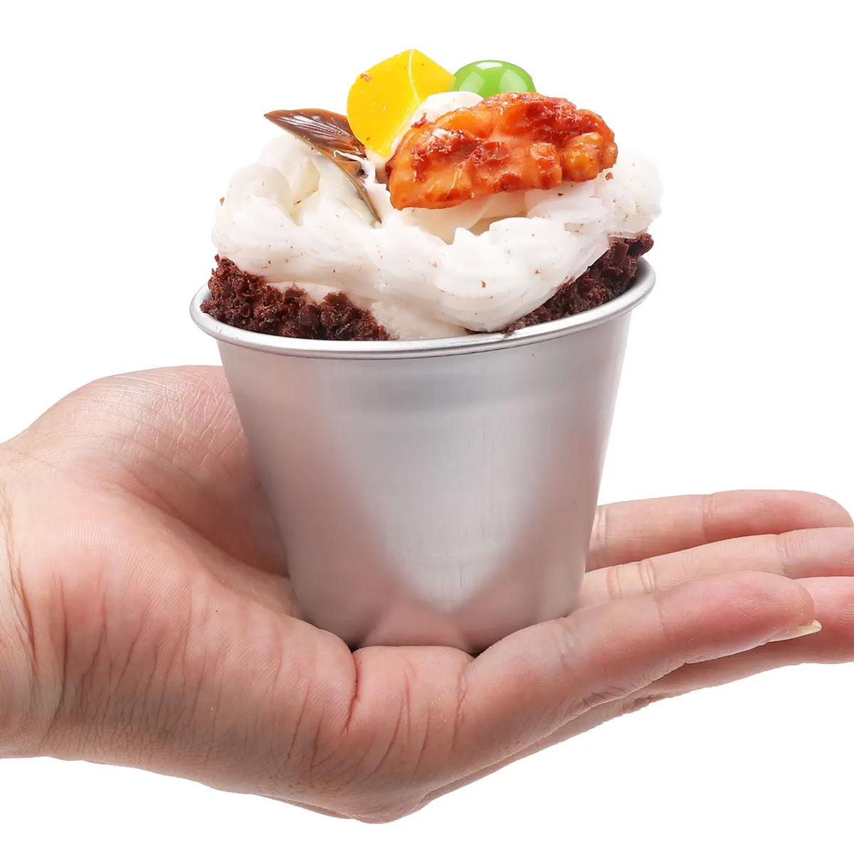 

Individual Pudding Mould Mini Anodised Aluminum Nonstick Chocolate Molten Pans Pudding Cups Molds for Dessert DIY Baking Cooking