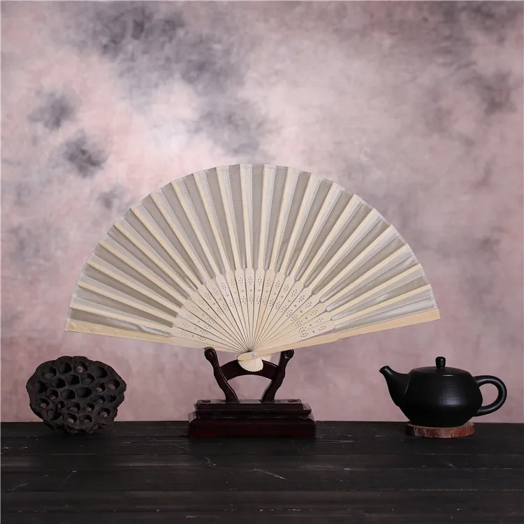 

2PCS Silk Folding Fan Hand Fan Silk Bamboo Elegant Art Craft Home Wall Wedding Decoration Party Gifts Easy To Carry