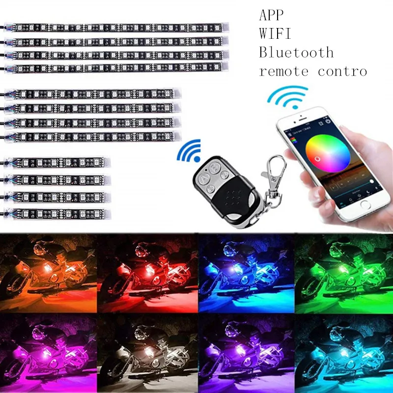 Автомобильная светодиодная лента светильник Rgb украшение для мотоцикла