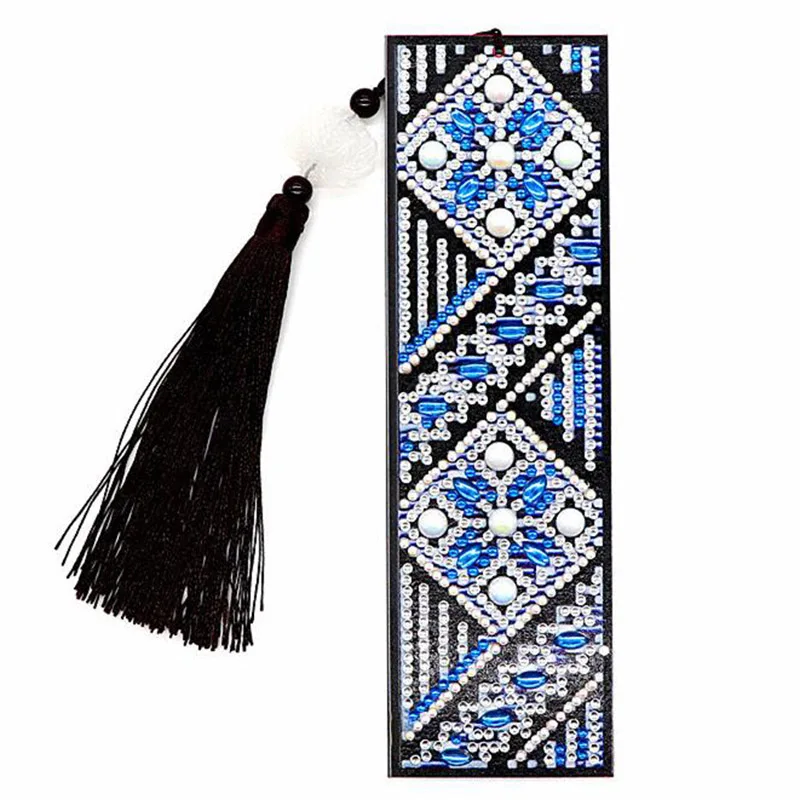 Сделай Сам Алмазная картина Закладка кожаная книжка с кисточкой метки