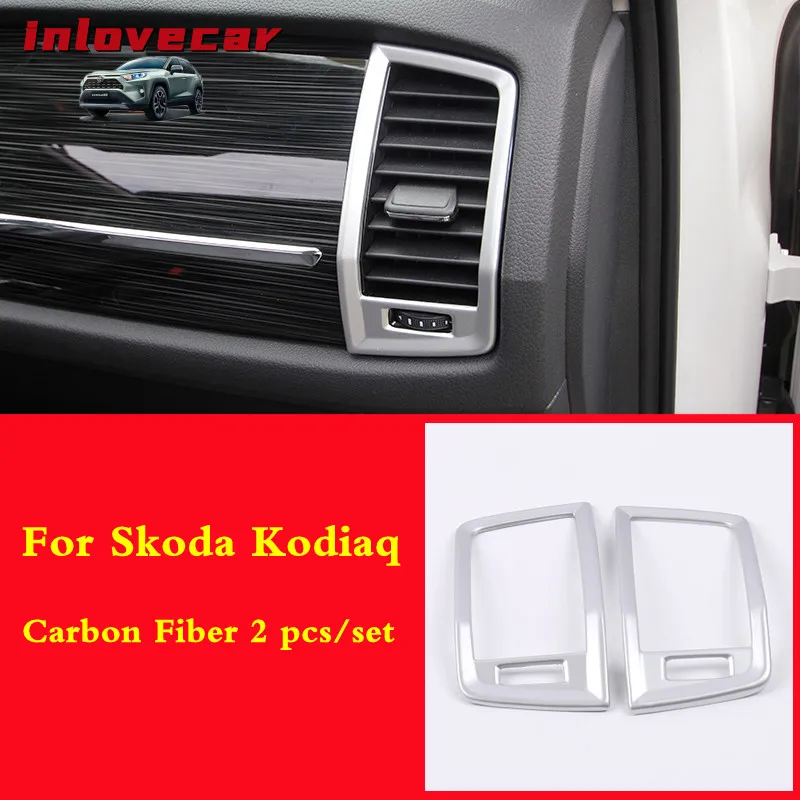 

Для Skoda Kodiaq 2017 2018 2019 левая и правая крышка воздуховыпускного отверстия внутренние молдинги автостайлинг хромированная отделка автостайлин...