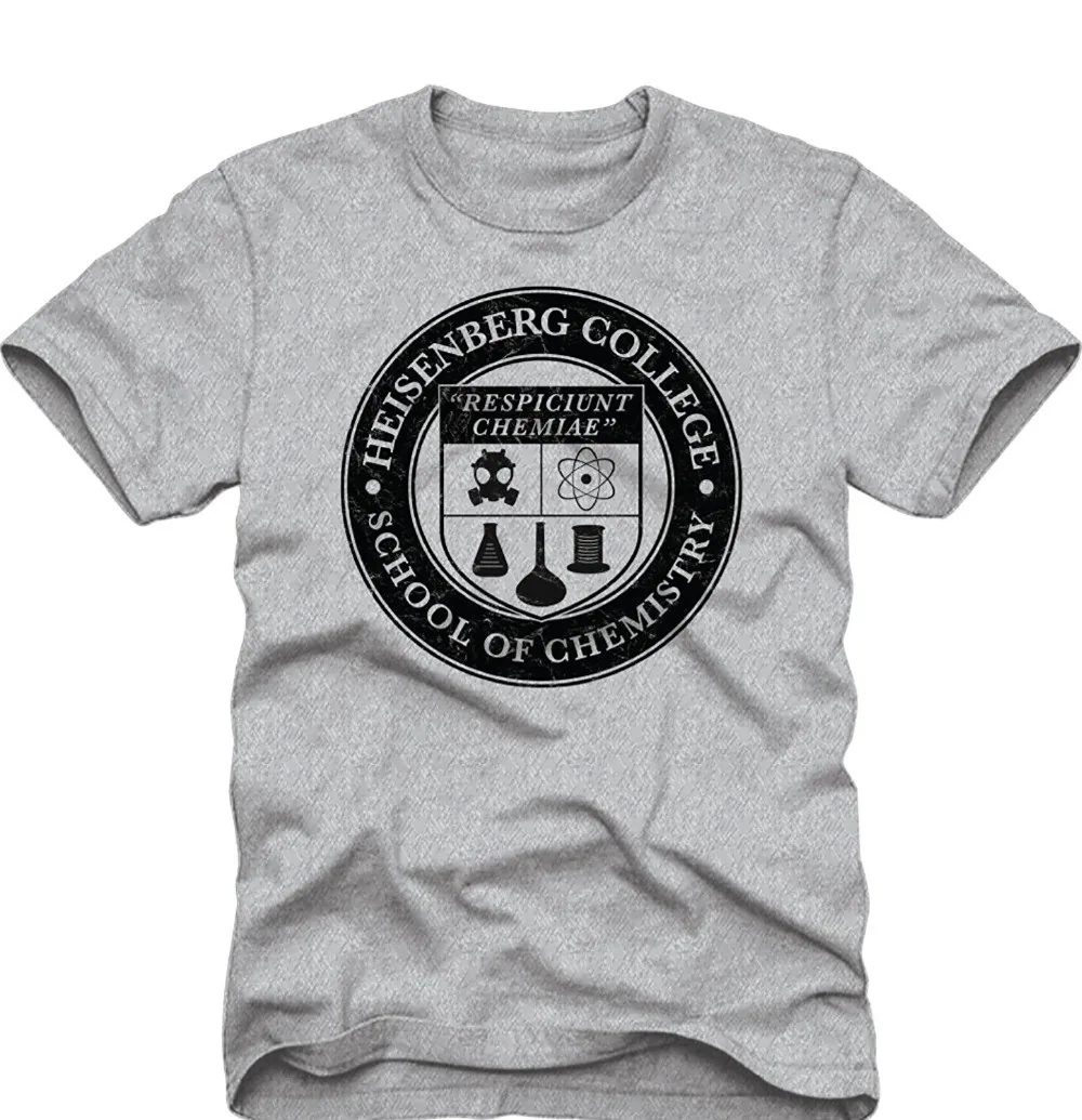 

Design T Shirt New Hot Sale Printing Breaking Bad Heisenberg College School Of Chemistry Adult T-Shirt funny Tee shirt