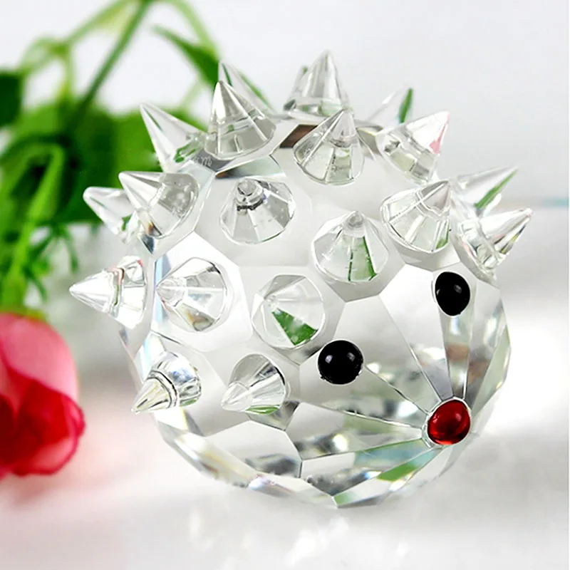 

Cute Crystal Hedgehog Figurine Quartz Animal Paperweight Fengshui Crafts Miniature Home Decorationornaments Lovely Gift Souvenir