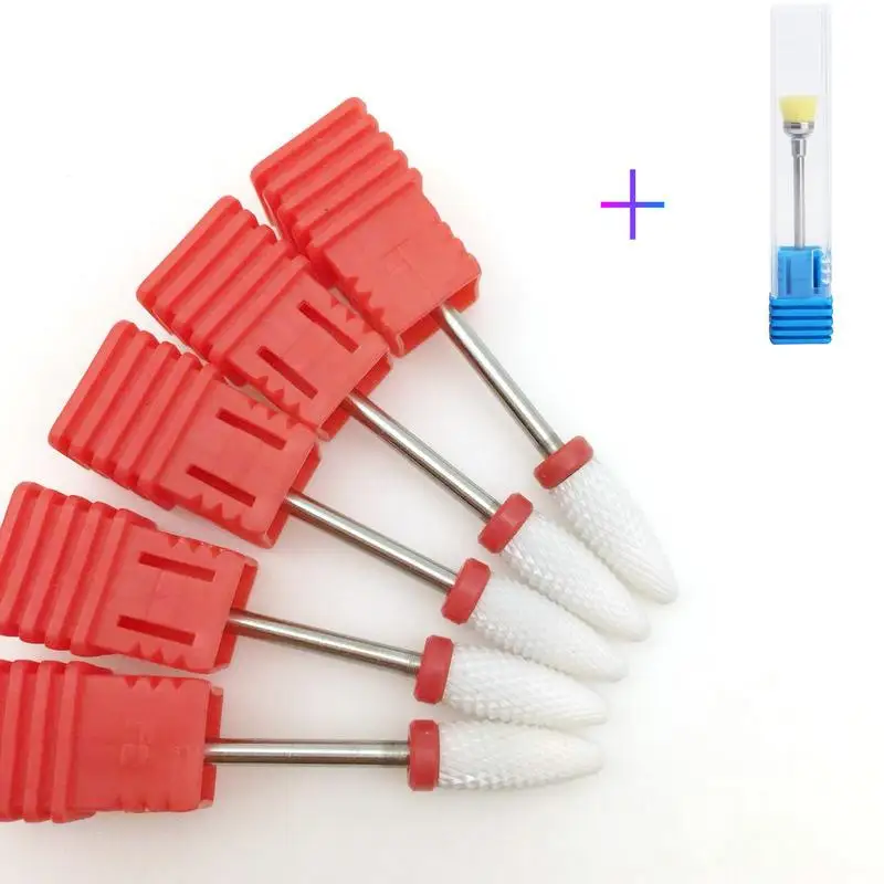 5 шт./лот фреза с керамической пулей для дизайна ногтей электрической дрели