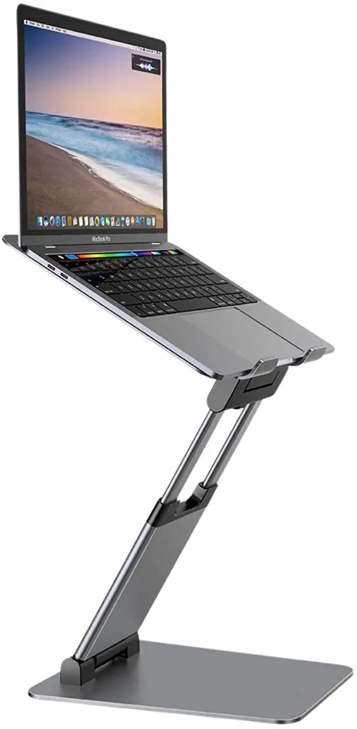 

Регулируемая подставка для ноутбука, эргономичный столик для ноутбука, подставка для ноутбука, регулируемая высота до 20 дюймов, складной, п...