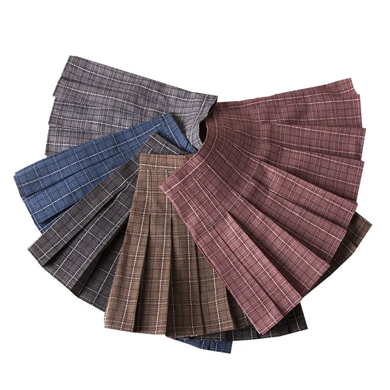 

Женская плиссированная юбка, летняя повседневная клетчатая трапециевидная мини-юбка с высокой талией, модная пикантная Короткая юбка для д...