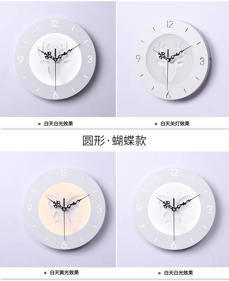 Прикроватная лампа настенная с часами для спальни креативная декоративная