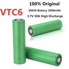 Новинка 100%, аккумулятор VTC6 18650, 3000 мАч, 3,7 в, 30 А, аккумуляторные батареи с высоким разрядом 18650 для фонариков US18650VTC6, аккумулятор