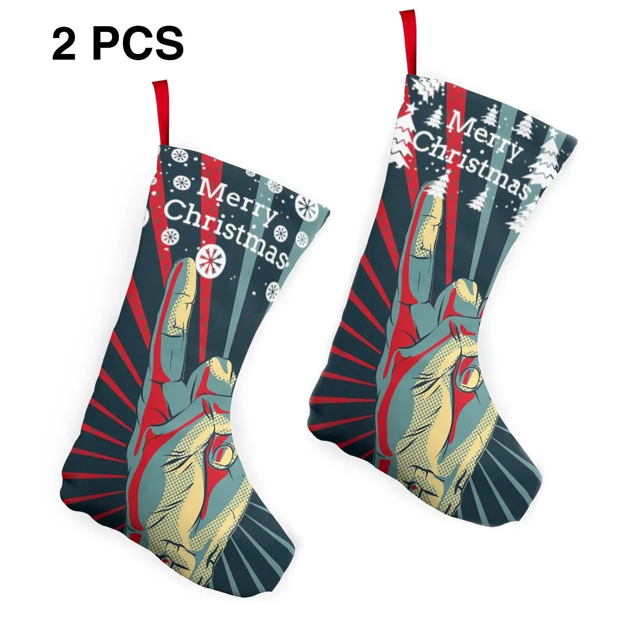 

Крутой логотип рок, рождественские чулки, рождественские подвесные носки, подарки Санты, украшение для вечеринки