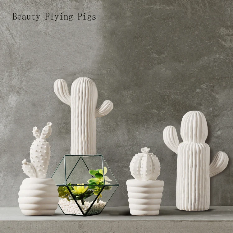 

Direct sales new creative three-dimensional plant shape cactus modern home living room bedroom office decoration furnishings
