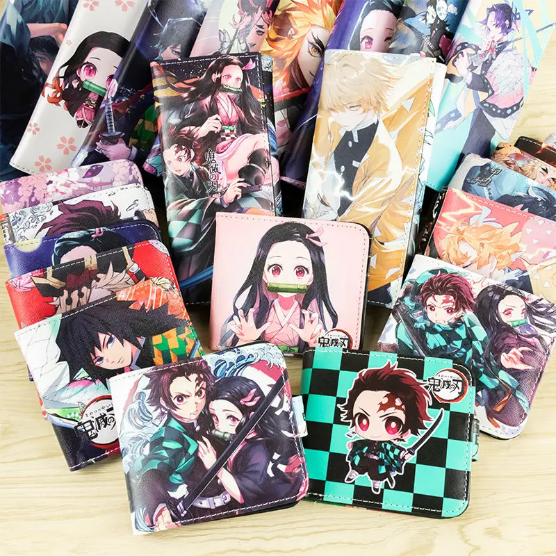 

2021 Новое поступление Аниме Demon Slayer Kamado Tanjirou Kamado Nezuko Agatsuma Zenitsu Tomioka Giyuu, кошелек, сумка для денег (1)