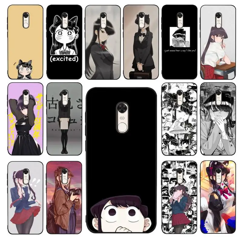 

YNDFCNB Komi Shouko Komi-san Phone Case for Redmi 5 6 7 8 9 A 5plus K20 4X 6 cover