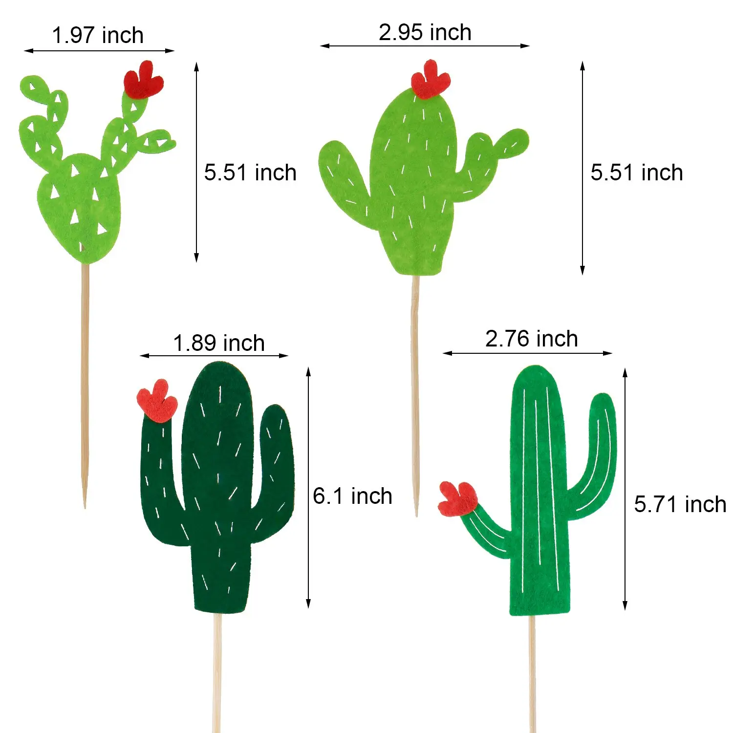 8 шт. Топпер для капкейков С КАКТУСОМ украшения торта на свадьбу день рождения