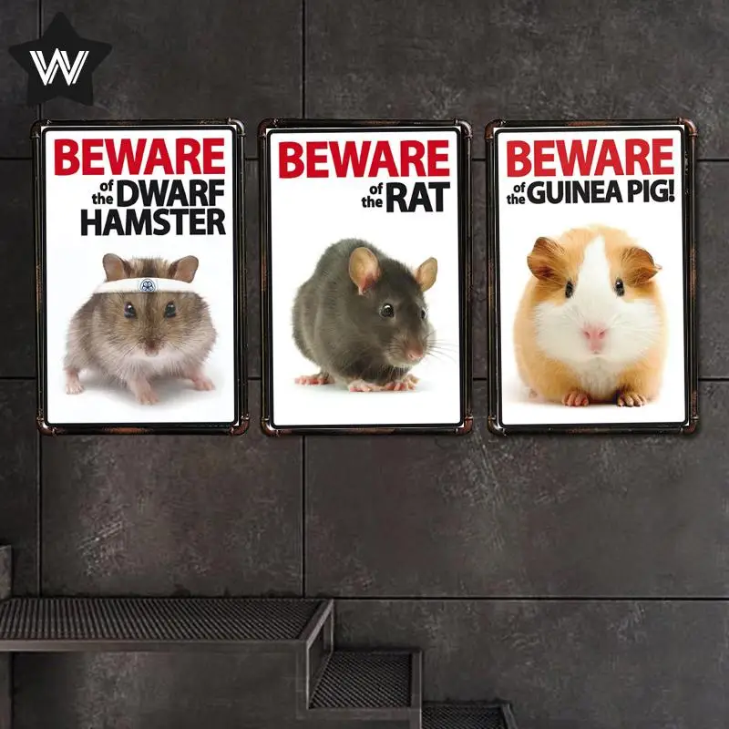 Металлическая пластина значок крокодила остерегайтесь кролика Оловянная