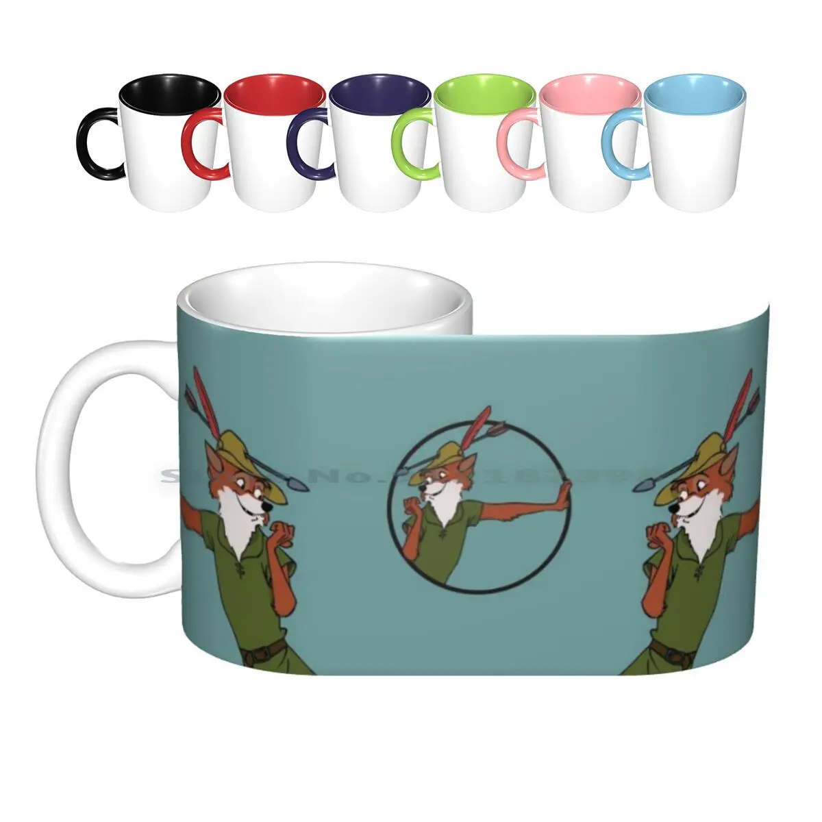 

Robin Hood Ceramic Mugs Coffee Cups Milk Tea Mug Robin Hood Cartoon Fox Foxy Nostalgia Green Merry Forest Movie Creative