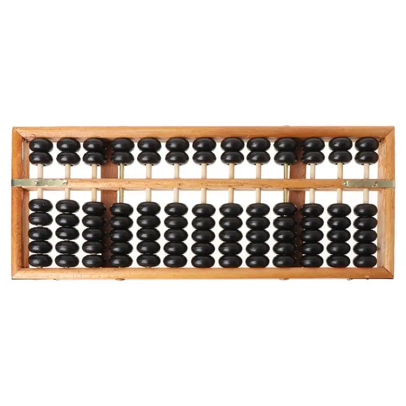 

Portable Chinese 13 Digits Column Abacus Arithmetic Soroban Calculating Counting Math Learning Tool for Children