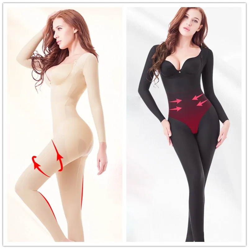 Shapewear Bodysuits Body Shapers Full Length Women Corrective Underwear Black Beige Slimming Clothing Thigh Slim | Женская одежда