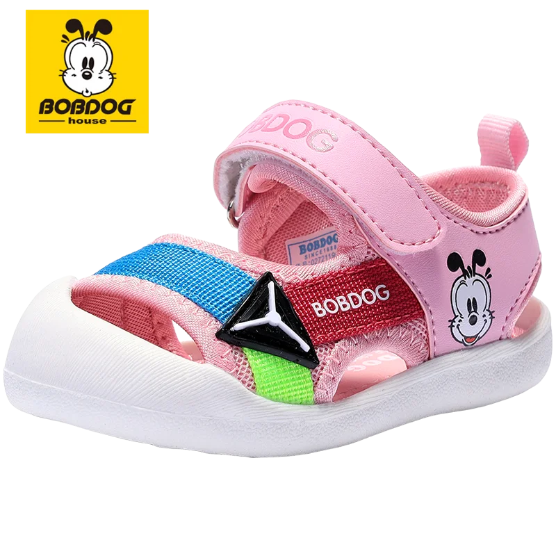 Детская обувь BOBDOG детские сандалии летние Baotou простые Нескользящие